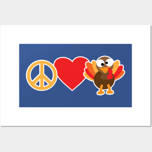 Peace Love and Turkey Posters and Art